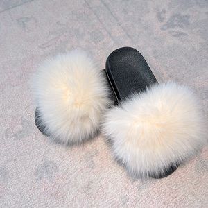 NWOT Ivory Fur Slides | size 38/39